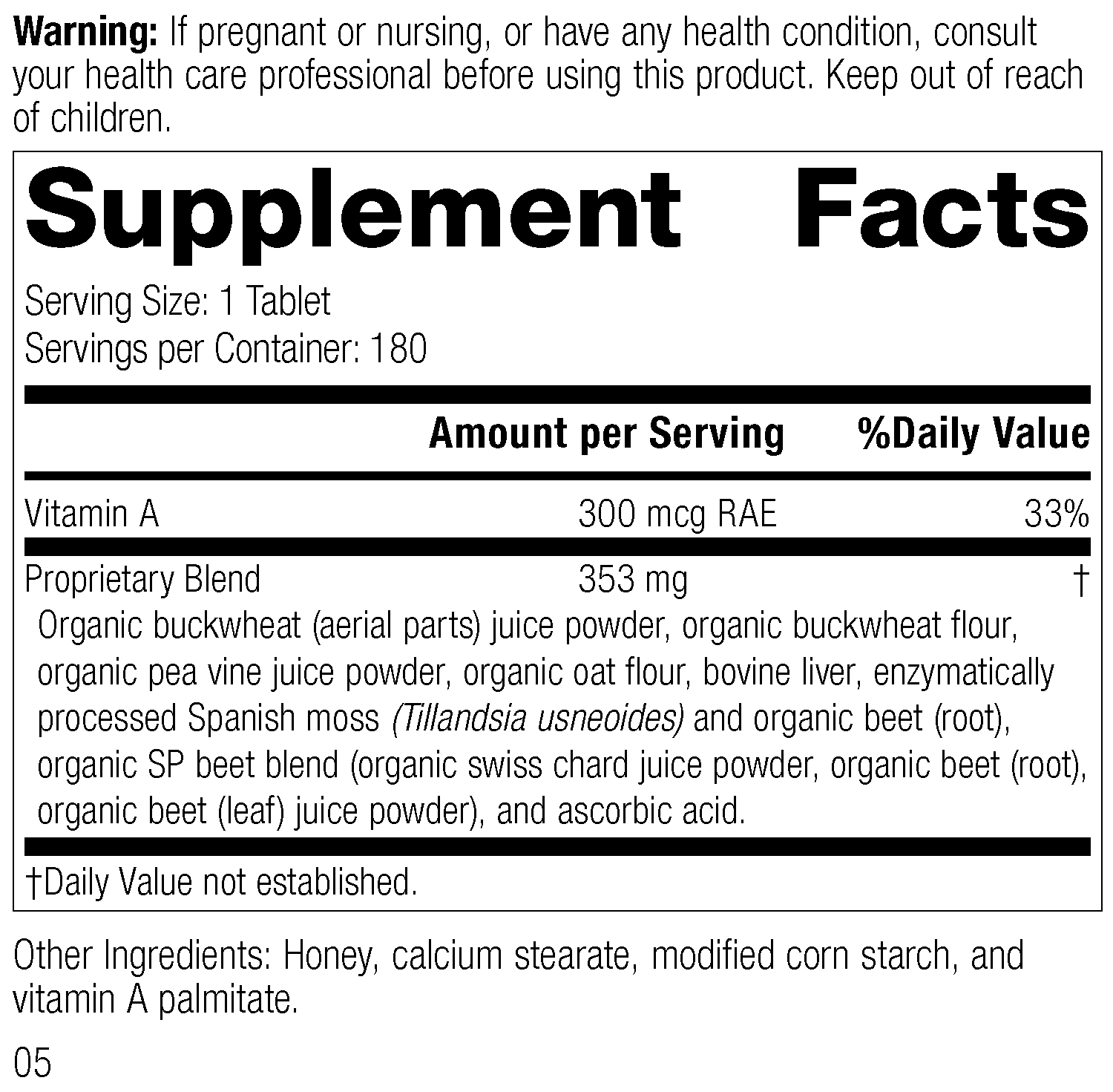 Arginex®, 180 Tablets, Rev 03 Supplement Facts