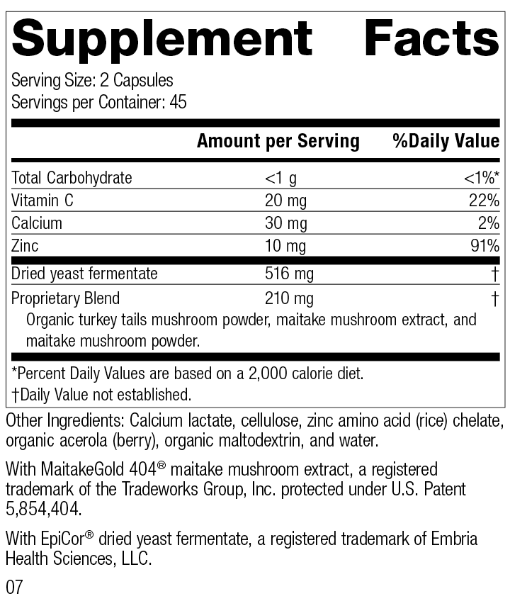 Epimune Complex, 90 Capsules, Rev 06 Supplement Facts