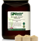 Glucose Assist Vanilla jug next to three scoops of powder