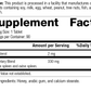 7600 Spleen Desiccated R13 Supplement Facts