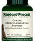 A bottle of Canine Musculoskeletal Support, a powder supplement for dogs’ muscles, ligaments and bone health, next to an image of the powder supplement.