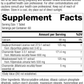 supplement fact label